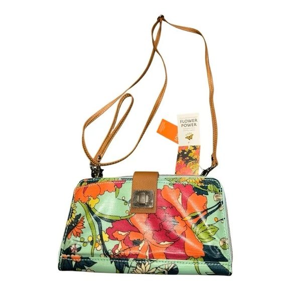 Sakroots Floral Crossbody Wristlet Bag - Multicolor New - Picture 4 of 15